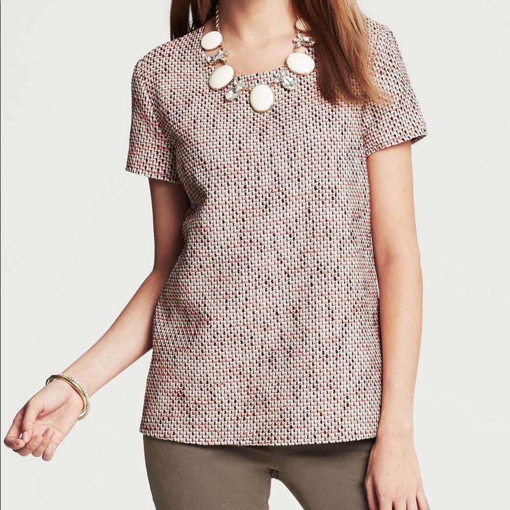 Banana Republic tweed front top